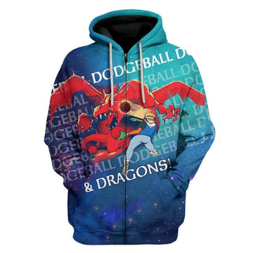 Gearhumans 3D Satoshi Playing Dodgeball And Dragons Custom Hoodies Apparel