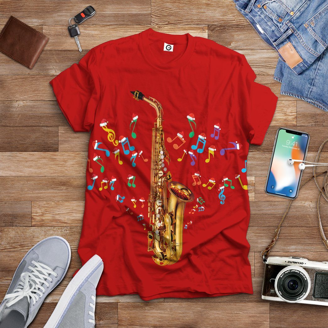 Gearhuman 3D Saxophone Custom Tshirt Apparel GX03115 3D Apparel 