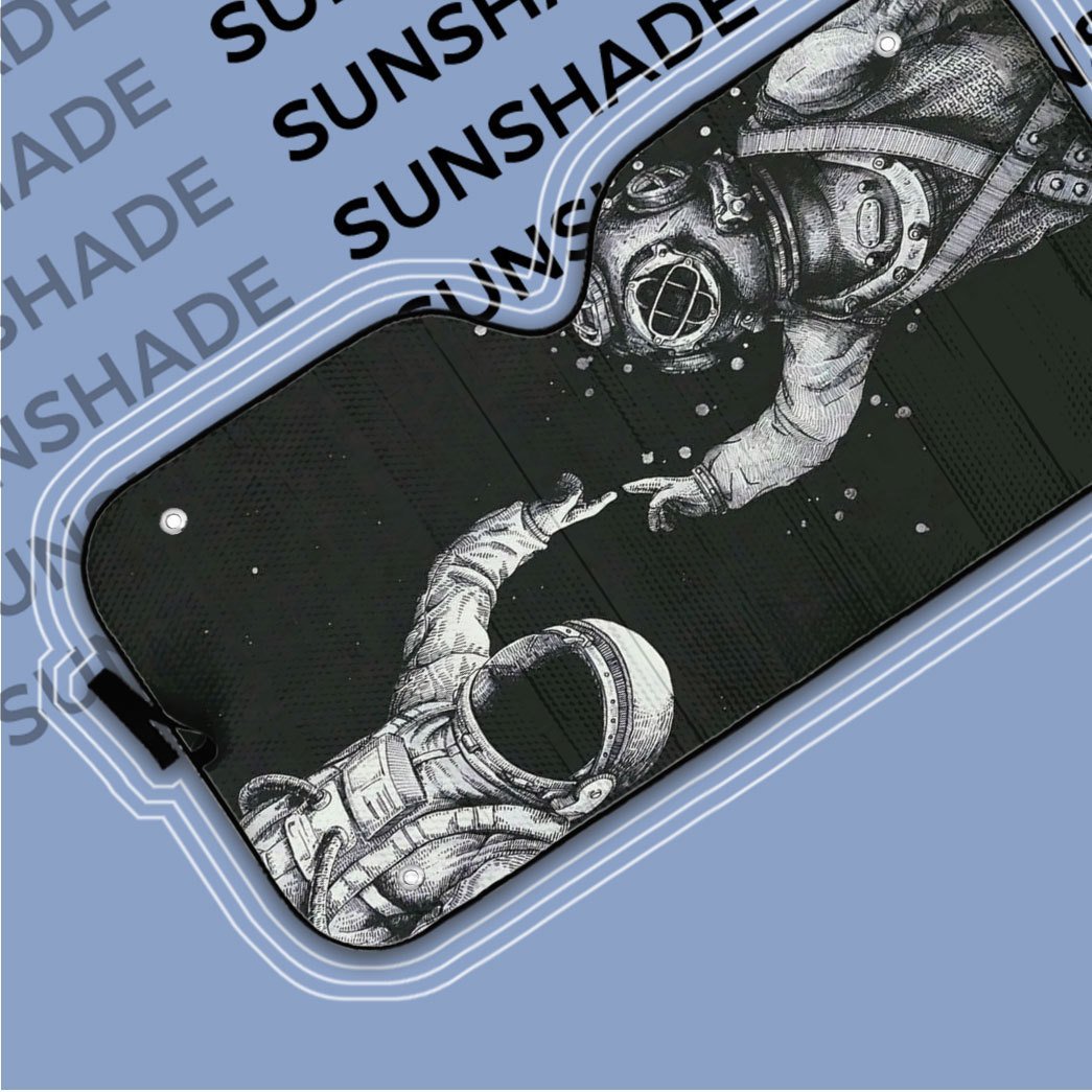 Gearhuman 3D Scuba Diving Astronaut Finger Touch Auto Sunshade ZK0706211 Auto Sunshade 