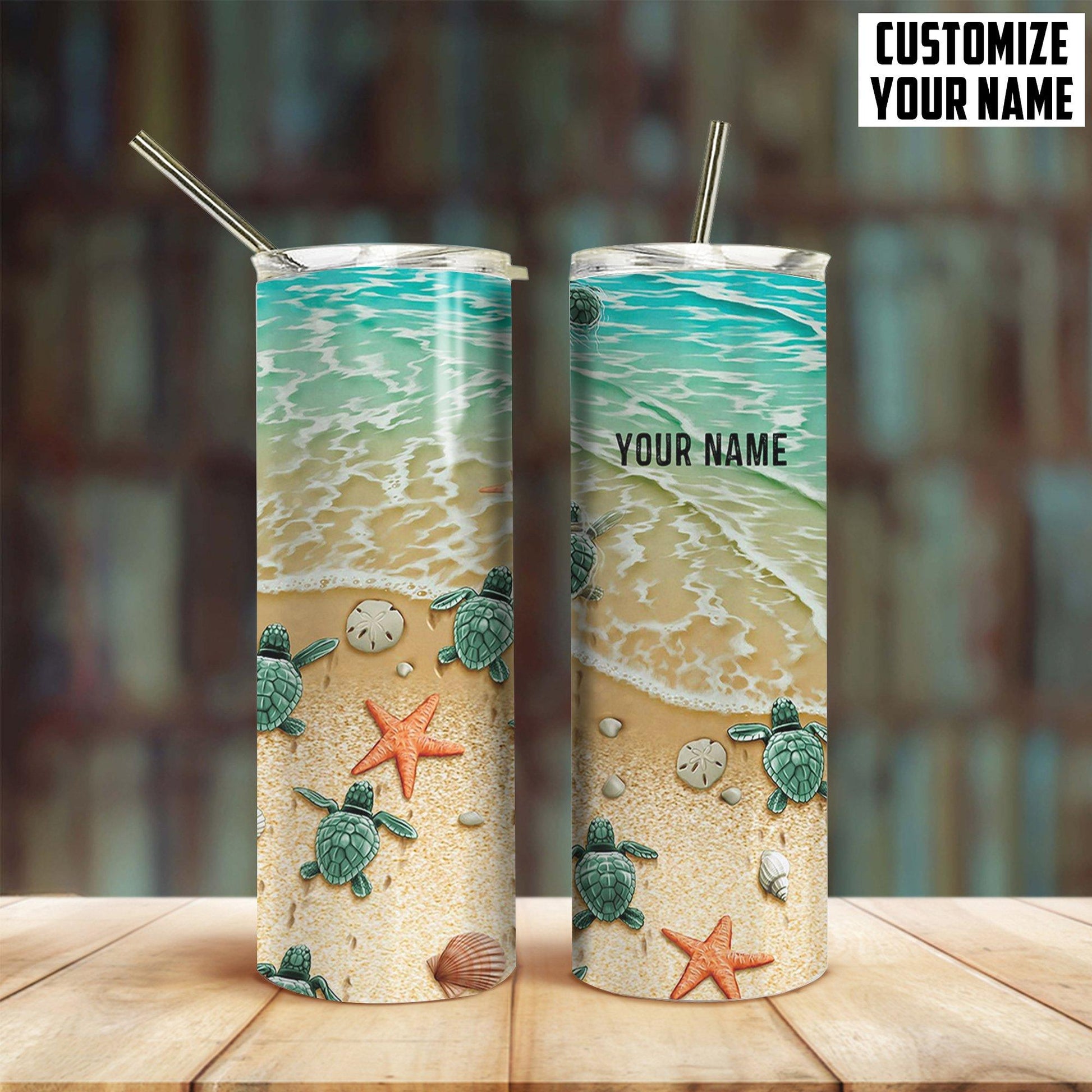 Kids tumbler, Sea turtle tumbler, custom kids tumbler, little