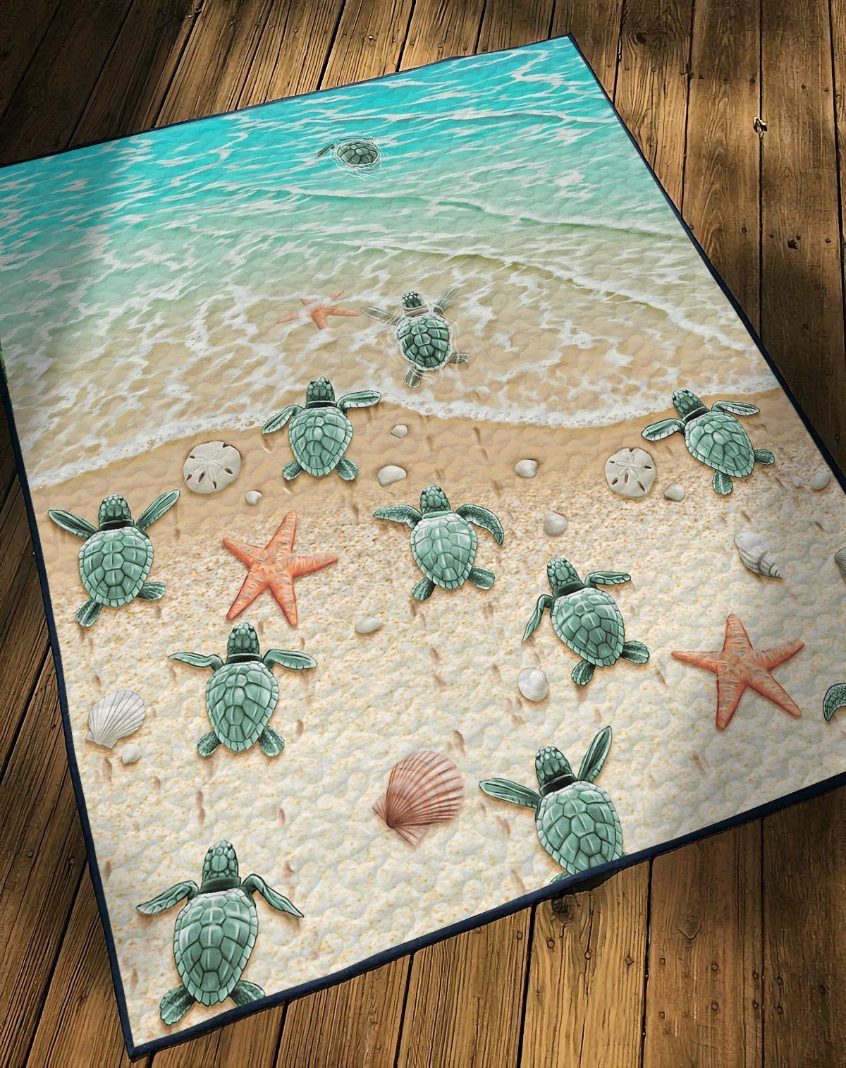 Gearhuman 3D Sea Turtle Custom Quilt GB05117 Quilt 
