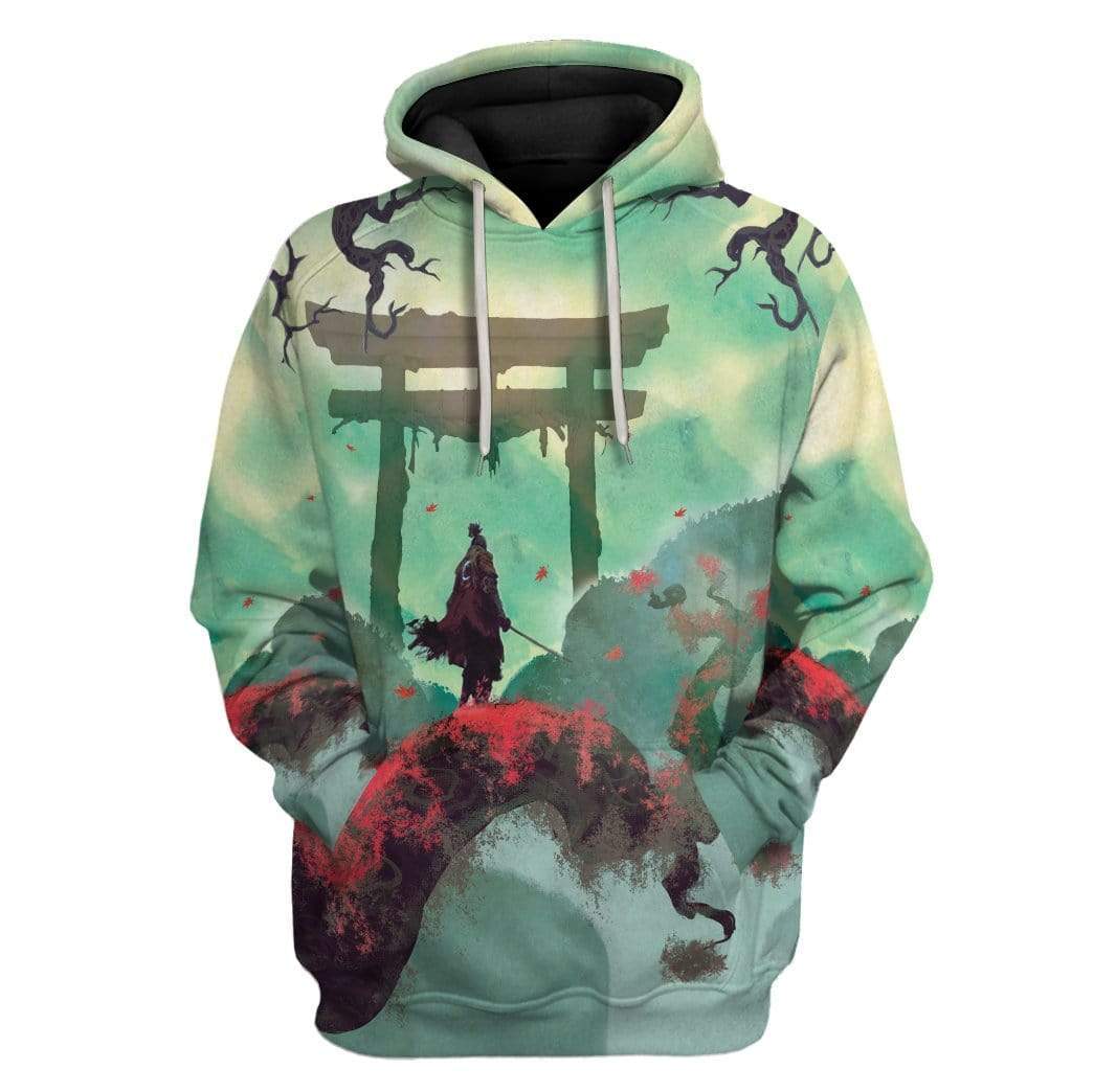 Gearhuman 3D Sekiro Shadows Custom Hoodies Apparel GA26023 3D Custom Fleece Hoodies Hoodie S 