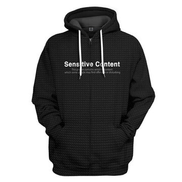 Gearhumans 3D Sensitive Content Custom Hoodie Apparel