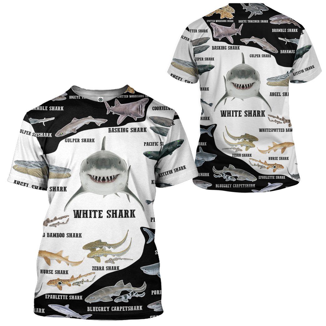 Gearhuman 3D Shark Art Custom Tshirt Hoodie Apparel GK290115 3D Apparel