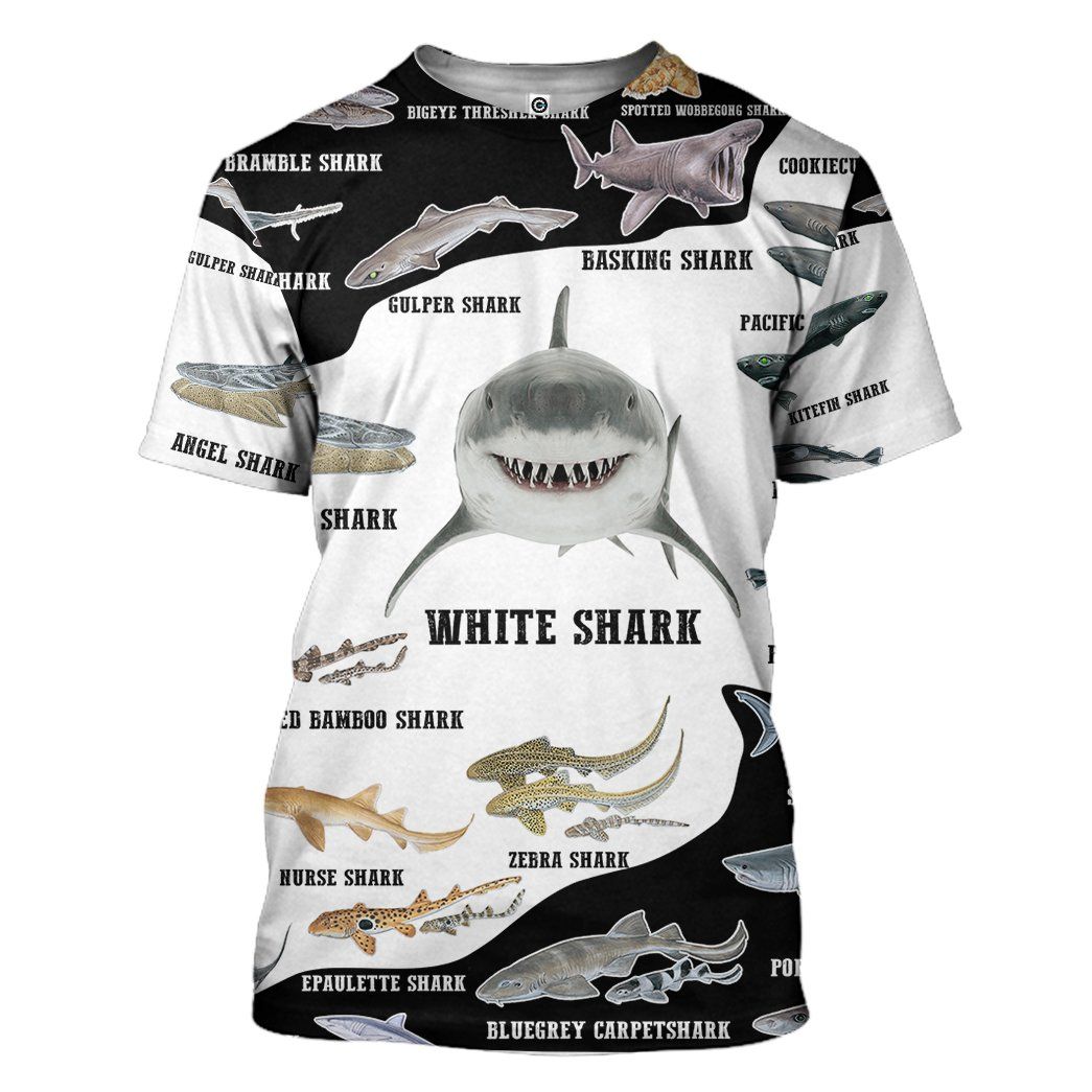 Gearhuman 3D Shark Art Custom Tshirt Hoodie Apparel GK290115 3D Apparel T-Shirt S