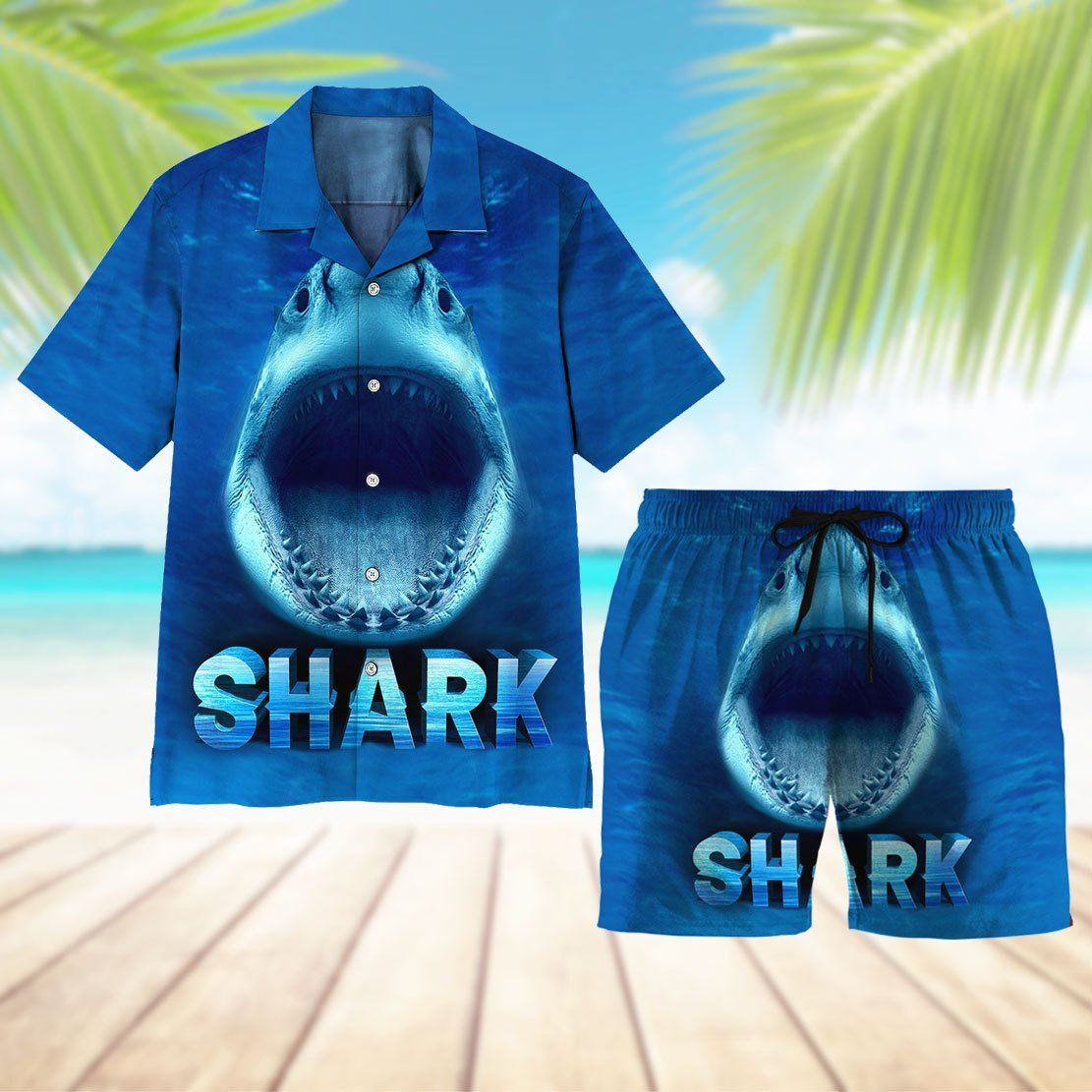 Gearhuman 3D Shark Beach Short ZZ0206211 Men Shorts 