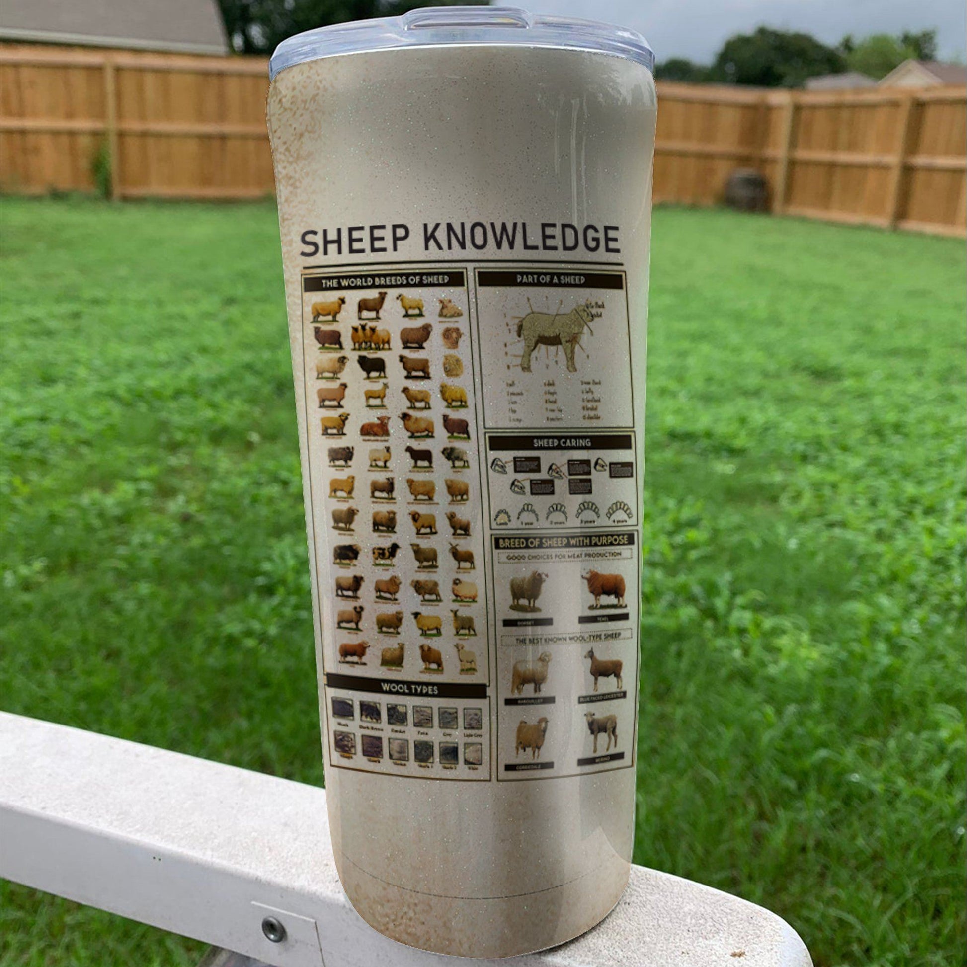 Gearhuman 3D Sheep Knowledge Giveashitometer Custom Tumbler GB01026 Tumbler