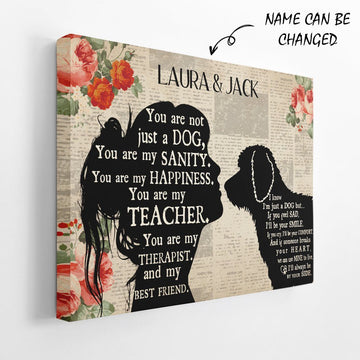 Gearhumans 3D Sheepadoodle My Best Friend Custom Name Canvas