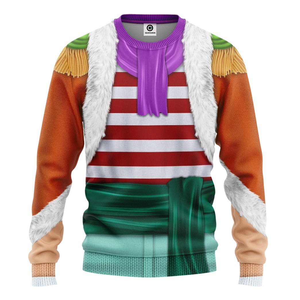 Gearhuman 3D Shichibukai Buggy One Piece Costume Custom Tshirt Hoodie Apparel GK15126 3D Apparel Long Sleeve S 