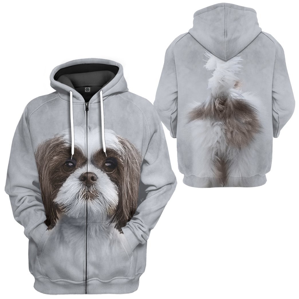 Gearhuman 3D Shih Tzu Dog Tshirt Hoodie Apparel GV05038 3D Apparel