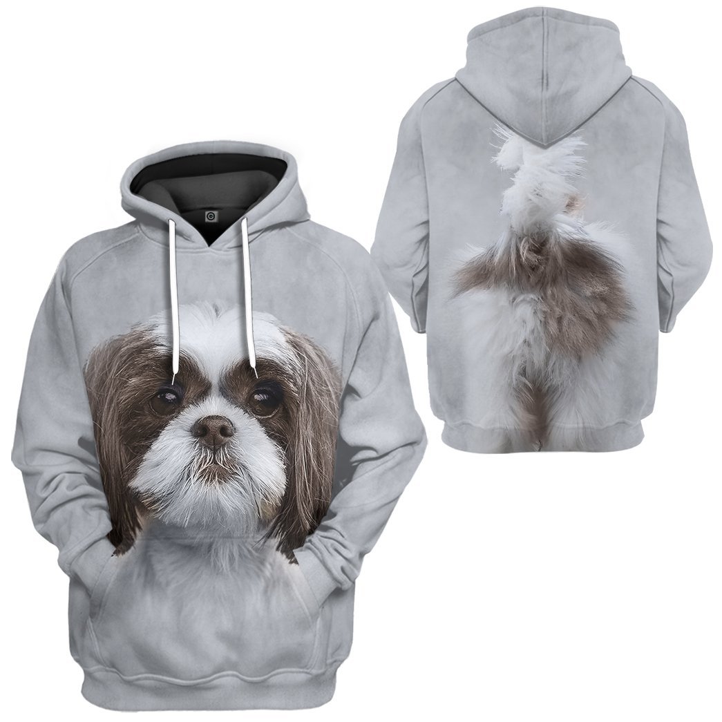 Gearhuman 3D Shih Tzu Dog Tshirt Hoodie Apparel GV05038 3D Apparel