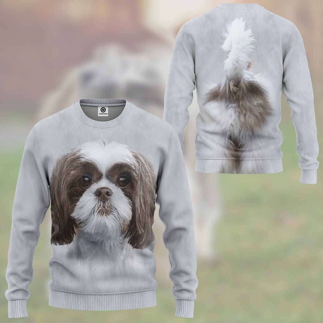 Gearhuman 3D Shih Tzu Dog Tshirt Hoodie Apparel GV05038 3D Apparel