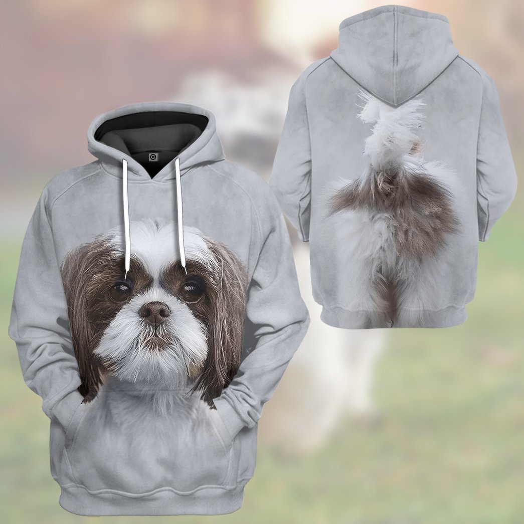 Gearhuman 3D Shih Tzu Dog Tshirt Hoodie Apparel GV05038 3D Apparel