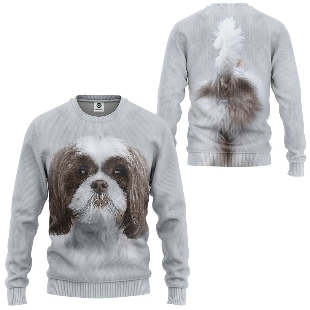 Gearhuman 3D Shih Tzu Dog Tshirt Hoodie Apparel GV05038 3D Apparel