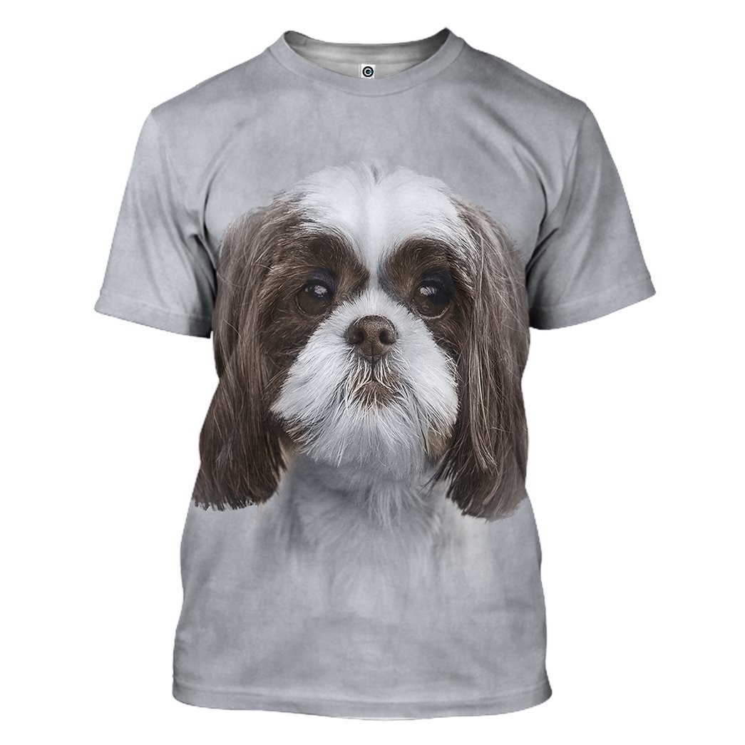 Gearhuman 3D Shih Tzu Dog Tshirt Hoodie Apparel GV05038 3D Apparel T-Shirt S