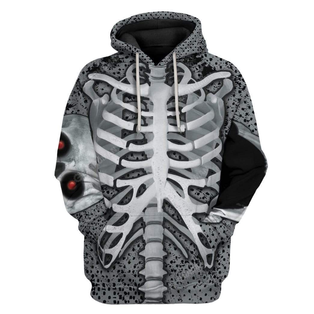 GearHuman 3D Skeleton Hoodie TShirt Apparel SK-QM29111919 3D Custom Fleece Hoodies Hoodie S 