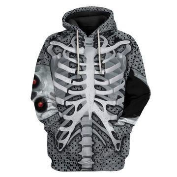 Gearhumans GearHuman 3D Skeleton Hoodie TShirt Apparel