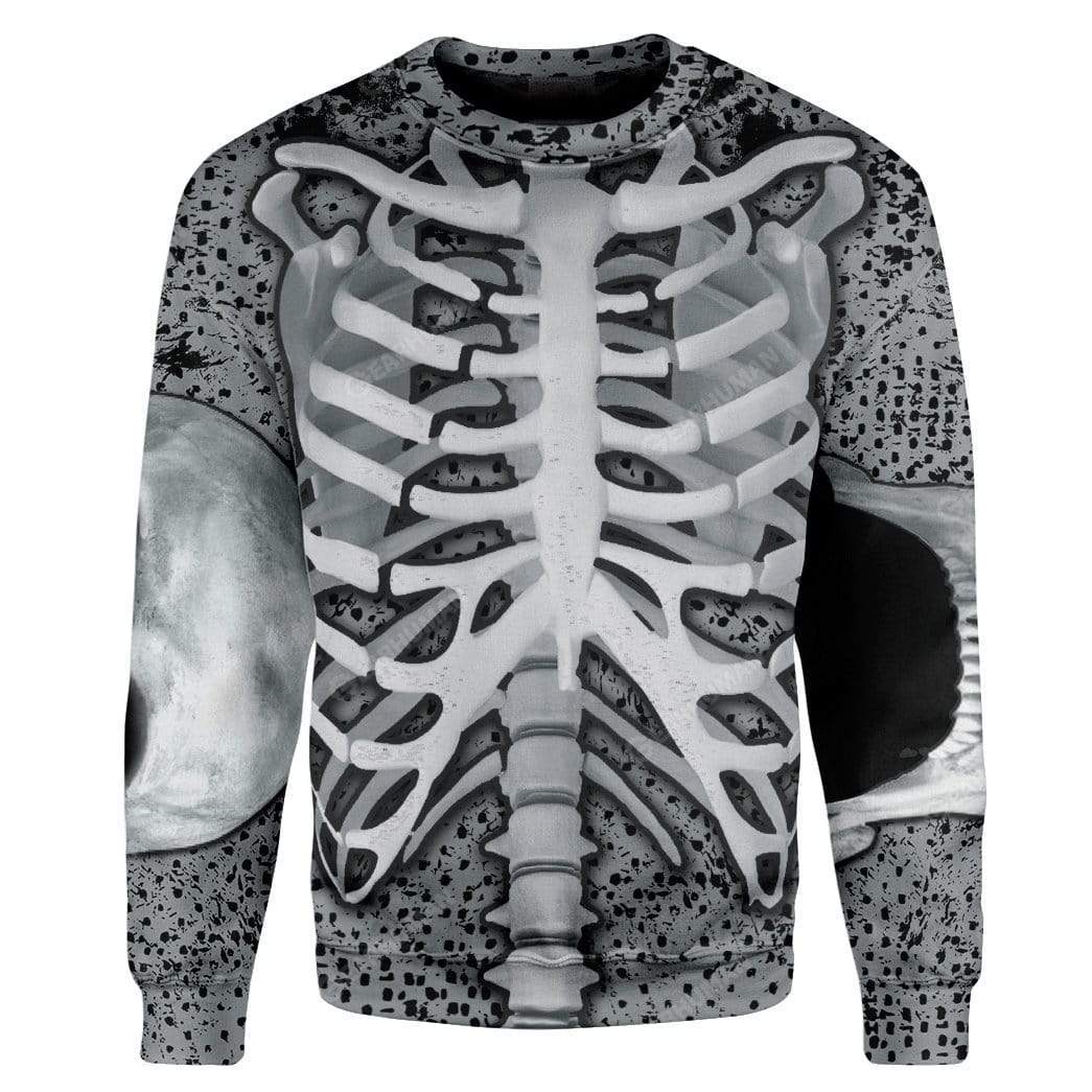 GearHuman 3D Skeleton Hoodie TShirt Apparel SK-QM29111919 3D Custom Fleece Hoodies Long Sleeve S 