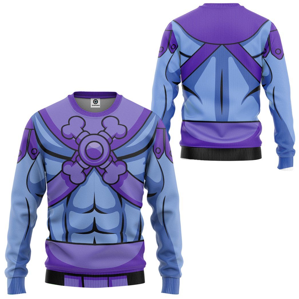 Gearhuman 3D Skeletor He-Man Custom Tshirt Hoodie Apparel GW13012 3D Apparel 