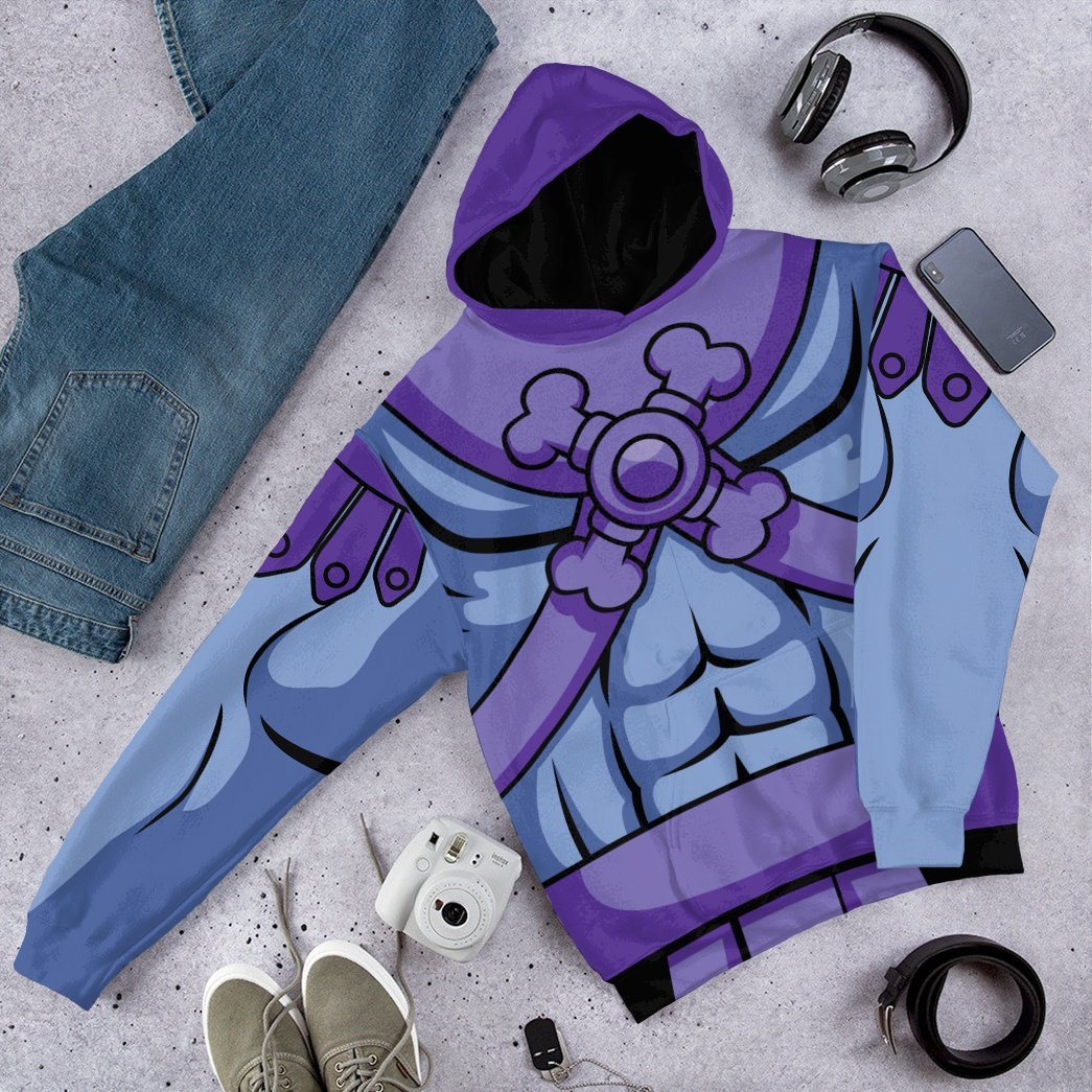 Gearhuman 3D Skeletor He-Man Custom Tshirt Hoodie Apparel GW13012 3D Apparel 