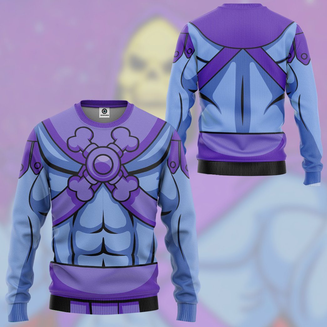 Gearhuman 3D Skeletor He-Man Custom Tshirt Hoodie Apparel GW13012 3D Apparel 