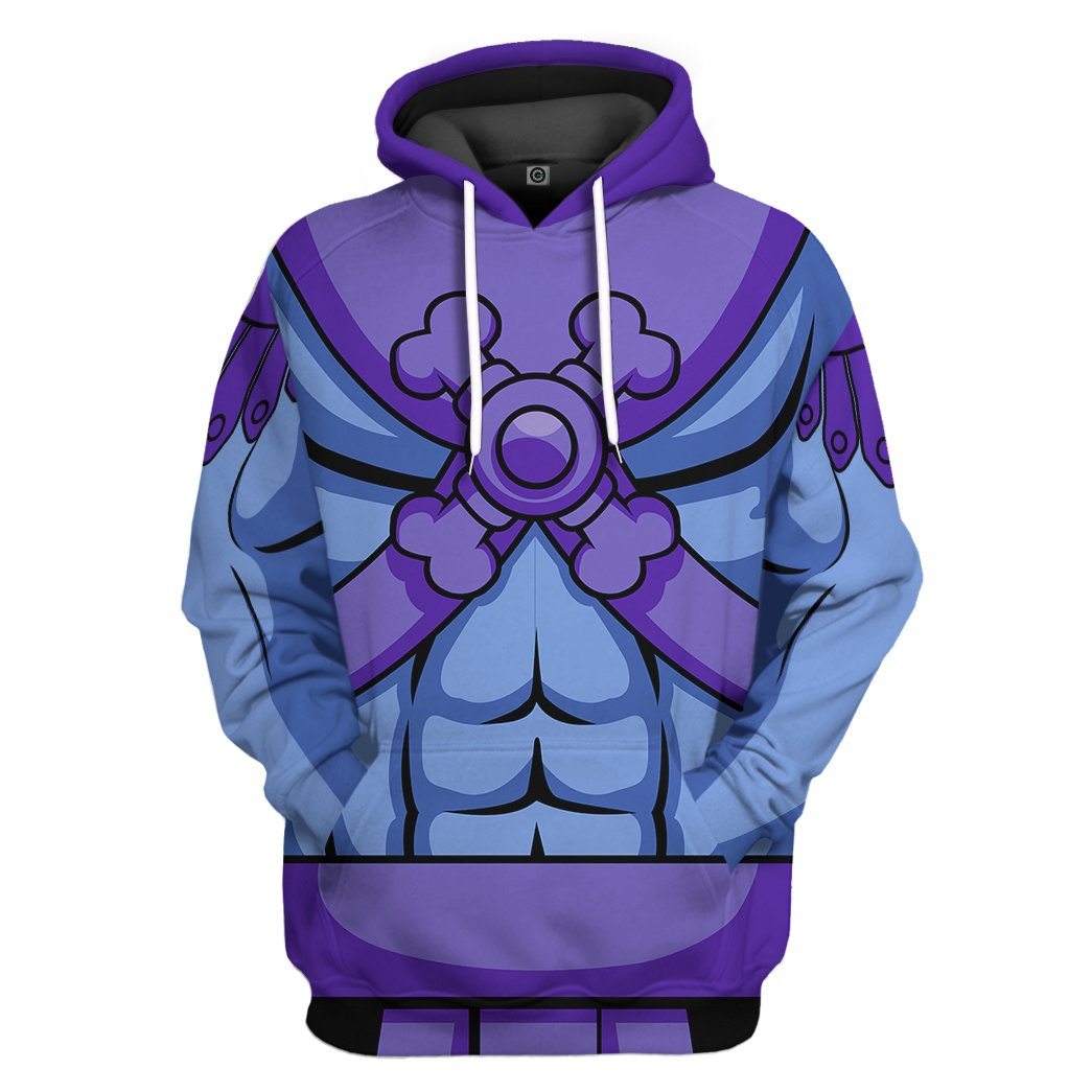 Gearhuman 3D Skeletor He-Man Custom Tshirt Hoodie Apparel GW13012 3D Apparel Hoodie S 