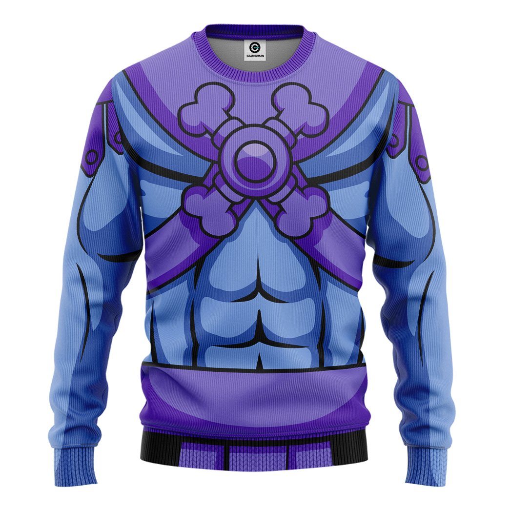 Gearhuman 3D Skeletor He-Man Custom Tshirt Hoodie Apparel GW13012 3D Apparel Long Sleeve S 