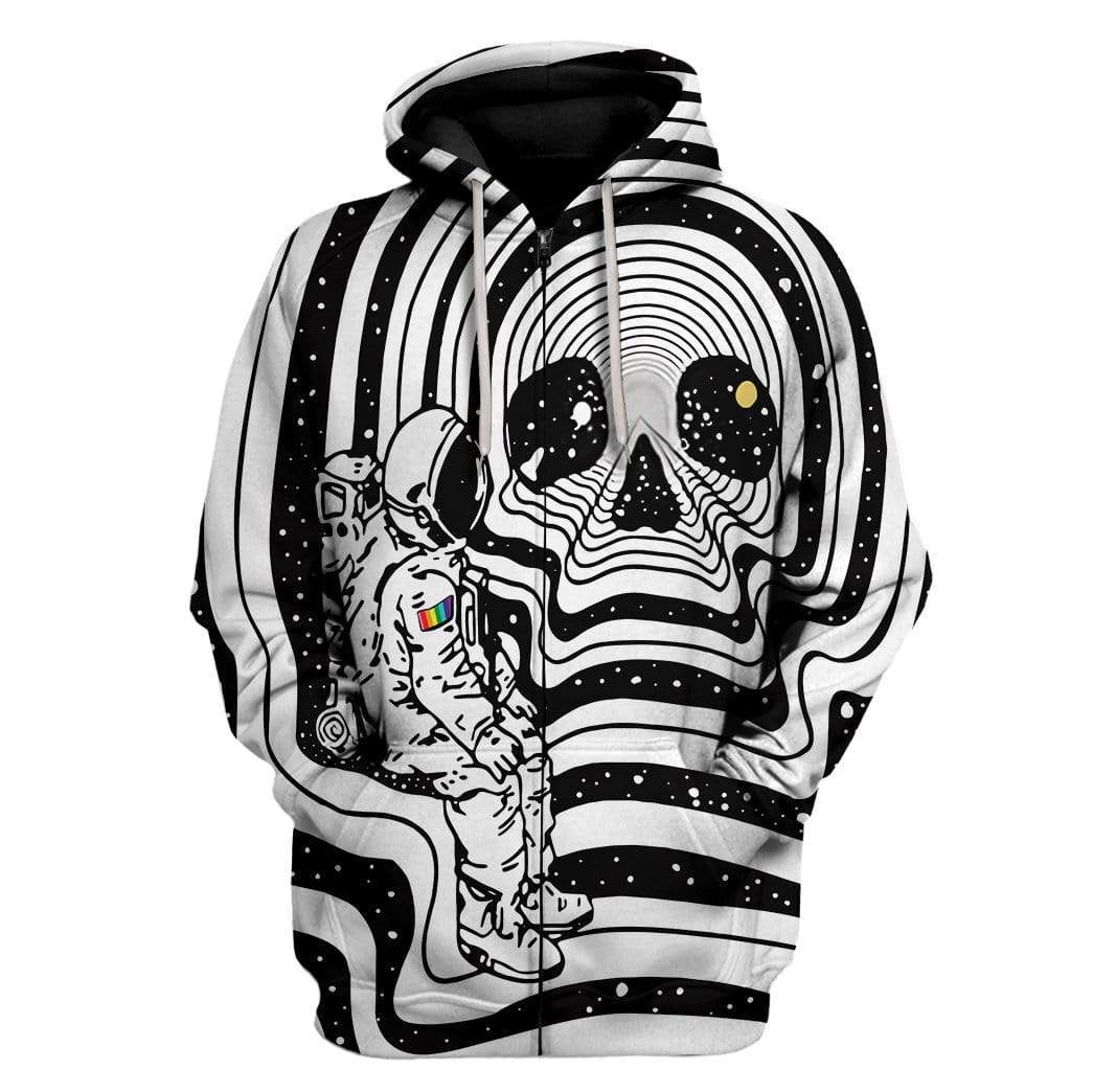 Gearhuman 3D Skull Astronaut Custom T-Shirts Hoodies Apparel GL-DT1002206 3D Custom Fleece Hoodies 