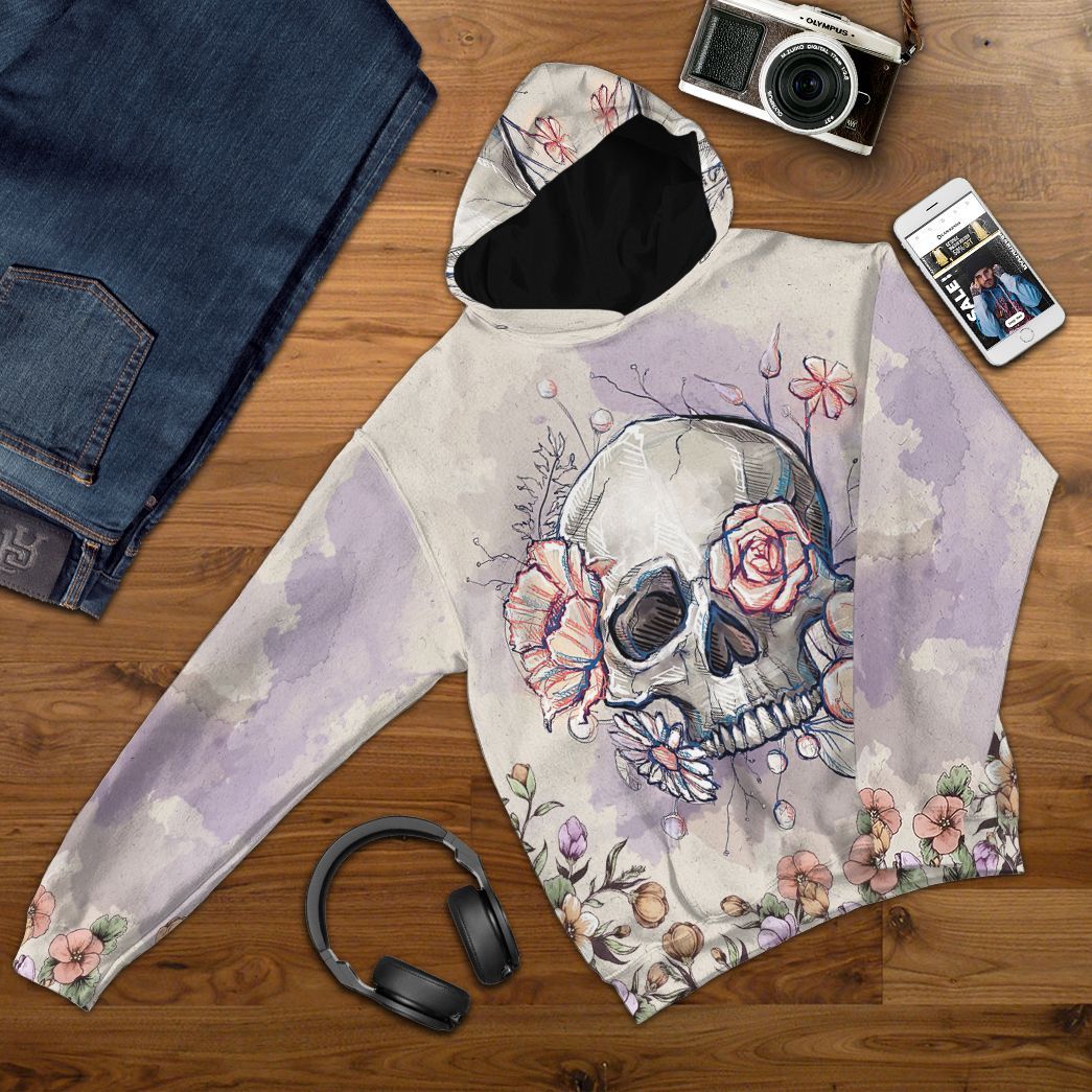 Gearhuman 3D Skull Custom Tshirt Hoodie Apparel CB061122 3D Apparel 