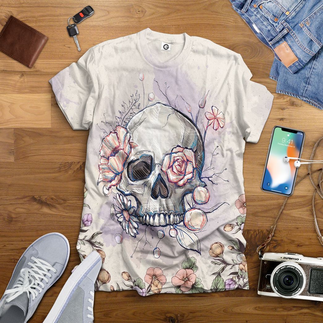 Gearhuman 3D Skull Custom Tshirt Hoodie Apparel CB061122 3D Apparel 