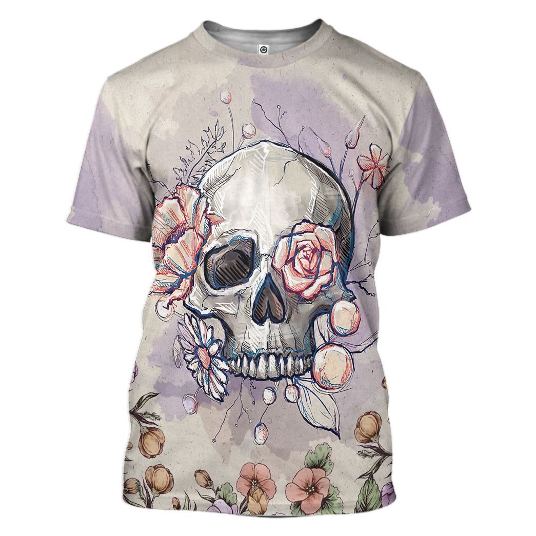 Gearhuman 3D Skull Custom Tshirt Hoodie Apparel CB061122 3D Apparel T-Shirt S 