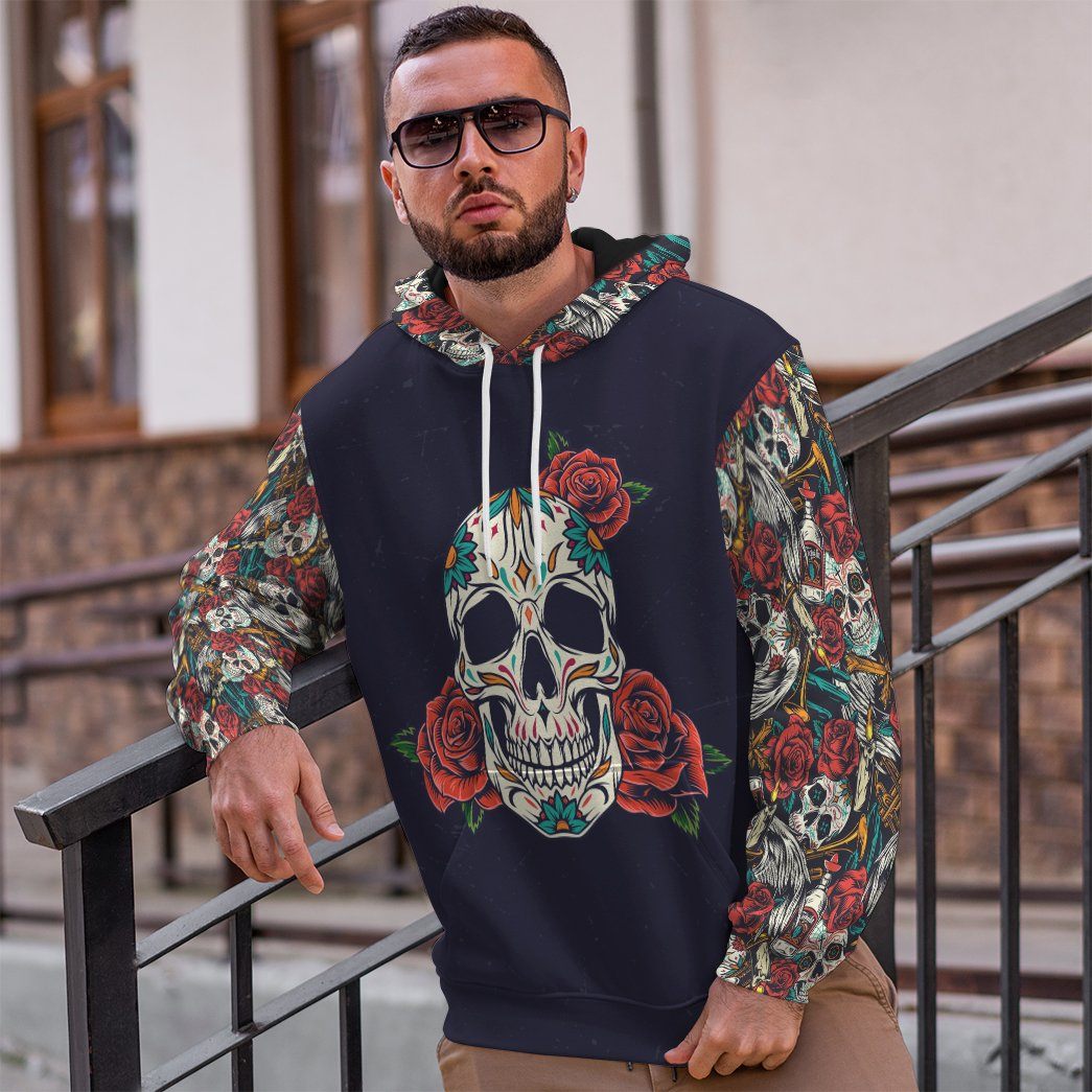 Gearhuman 3D Skull Custom Tshirt Hoodie Apparel GB091112 3D Apparel 