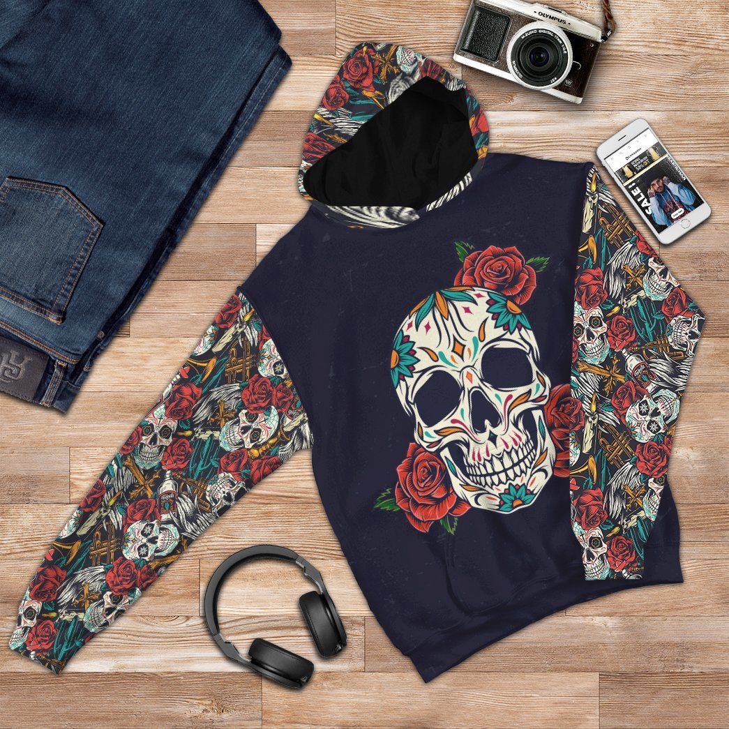 Gearhuman 3D Skull Custom Tshirt Hoodie Apparel GB091112 3D Apparel 