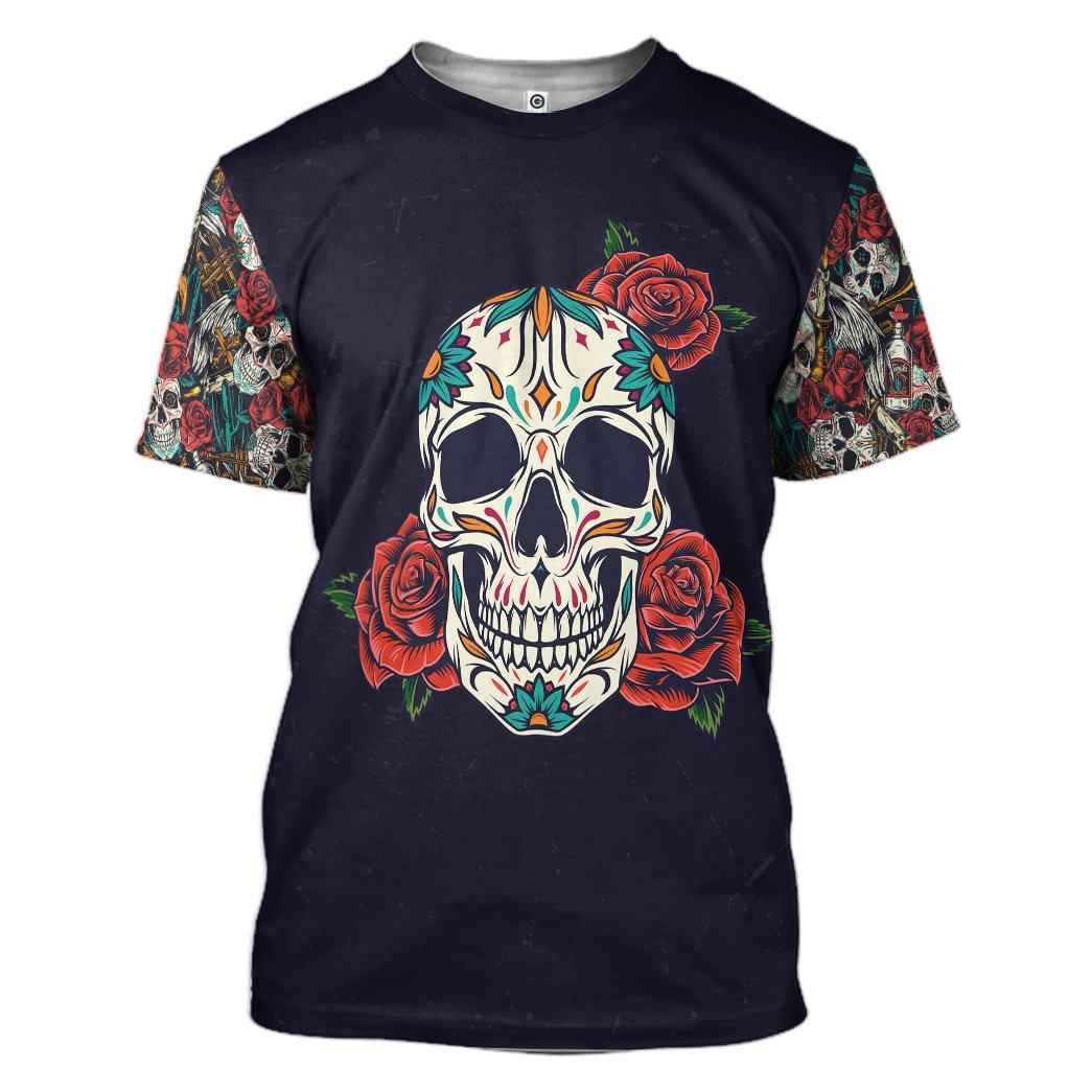 Gearhuman 3D Skull Custom Tshirt Hoodie Apparel GB091112 3D Apparel T-Shirt S 