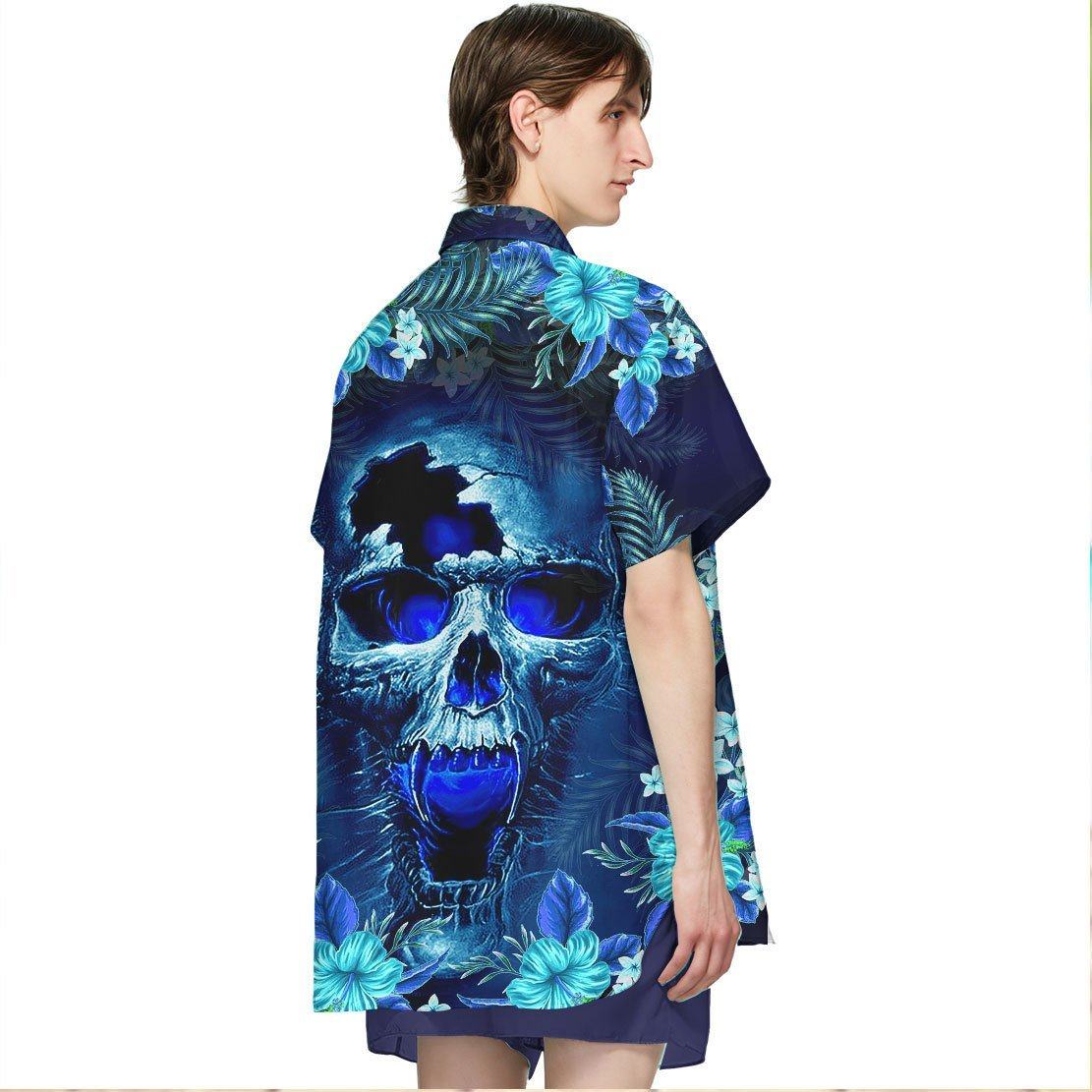 Gearhuman 3D Skull Hawaii Shirt ZZ1006211 Hawai Shirt 