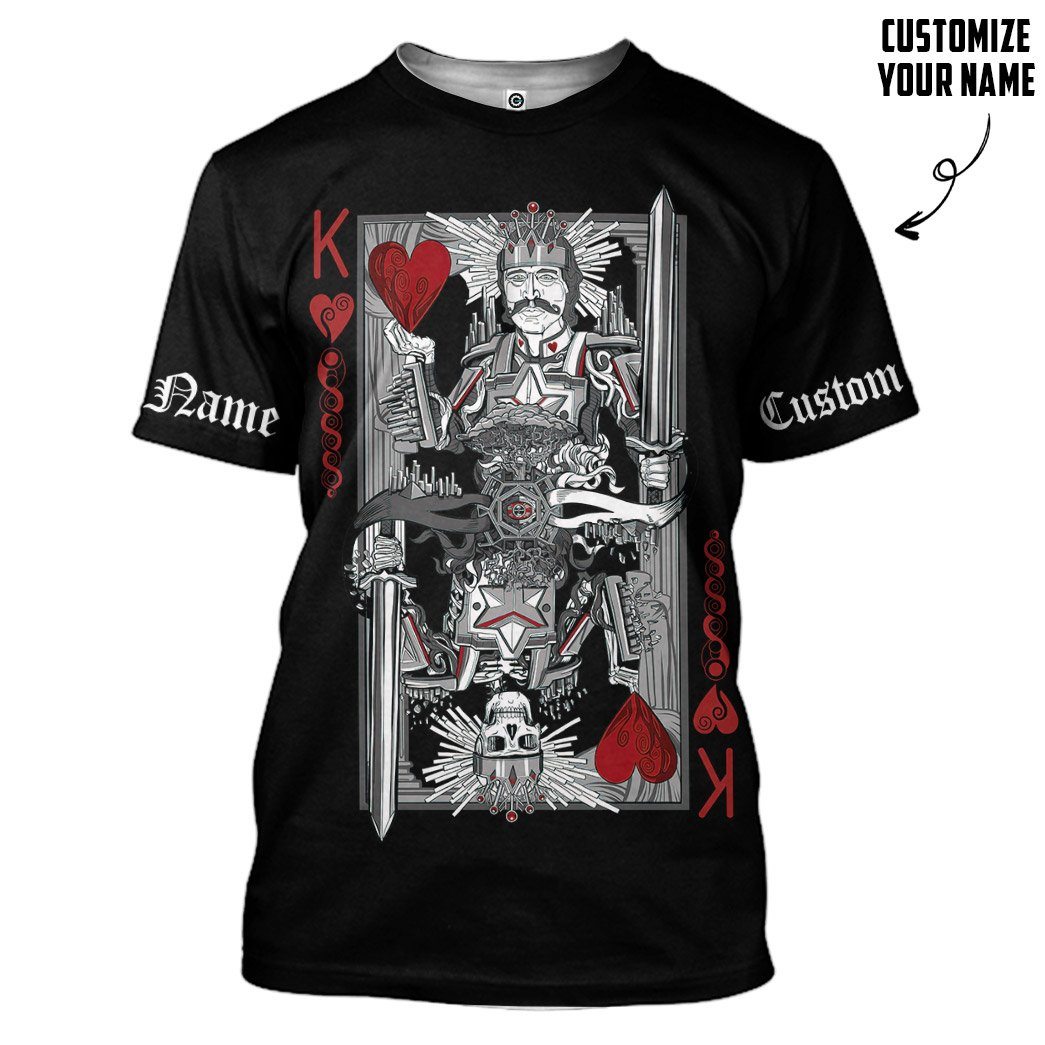 Gearhuman 3D Skull Her King Custom Tshirt Hoodie Apparel GK18015 3D Apparel T-Shirt S 