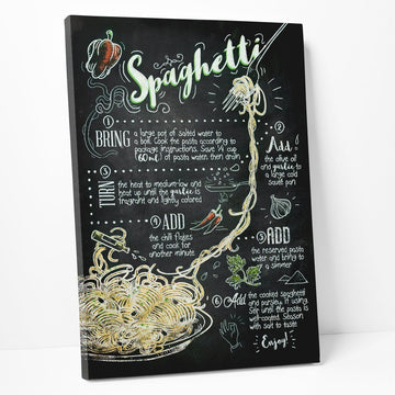 Gearhumans 3D Spaghetti Recipe Canvas