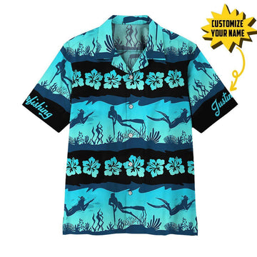 Gearhuman 3D Spearfishing Custom Name Hawaii Shirt