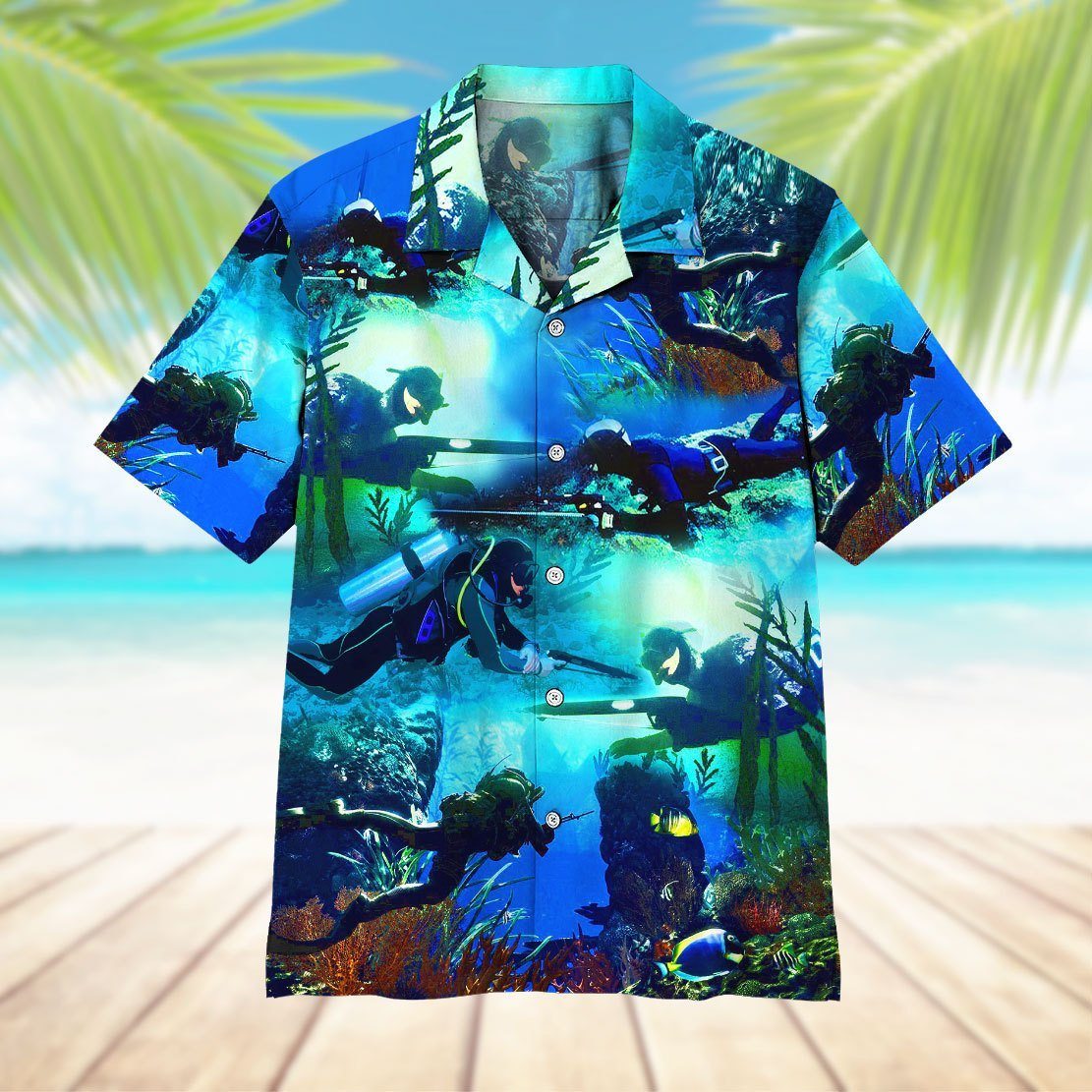 Gearhuman 3D Spearfishing Hawaii Shirt ZZ1706211 Short Sleeve Shirt 