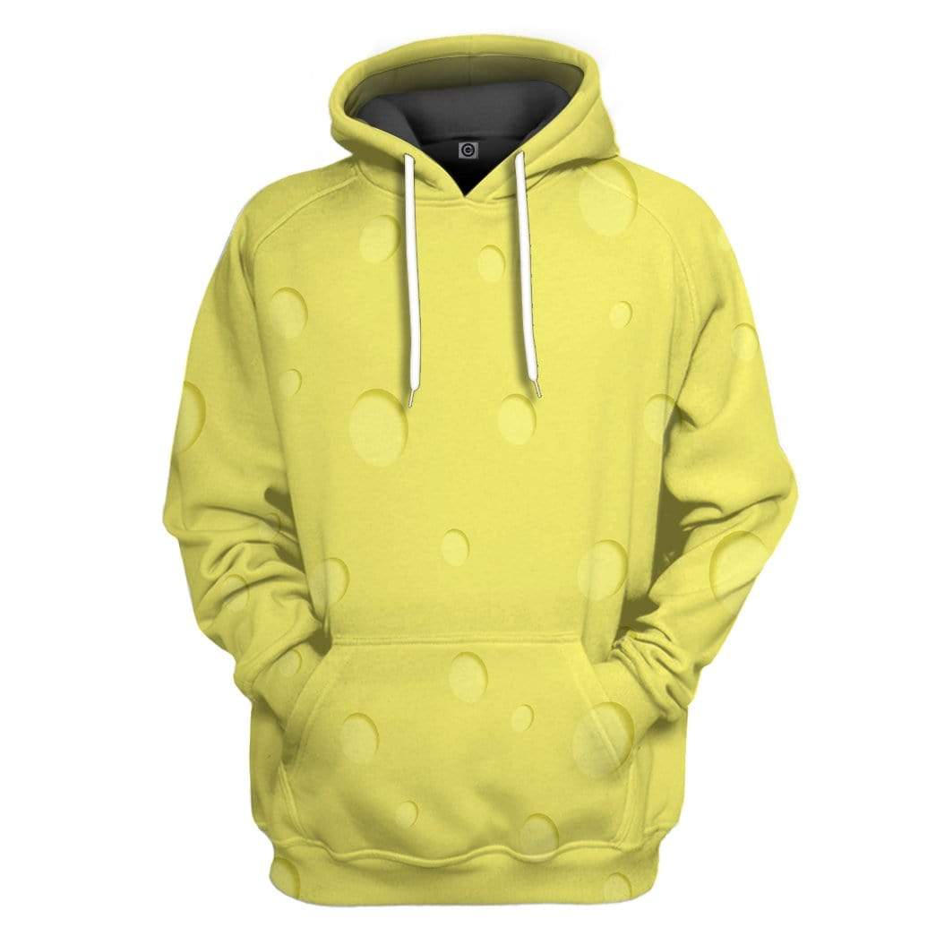 Gearhuman 3D SpongeBob Squarepants Custom Fleece Hoodie Apparel GW20043 3D Custom Fleece Hoodies Hoodie S 