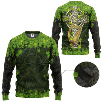 Gearhumans 3D St Patrick Celtic Cross Custom Tshirt Fleece Hoodie Apparel