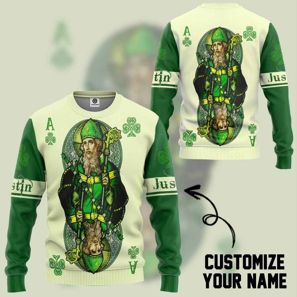 Gearhuman 3D St Patrick Day Joker Custom Name Tshirt Hoodie Apparel GB24023 3D Apparel