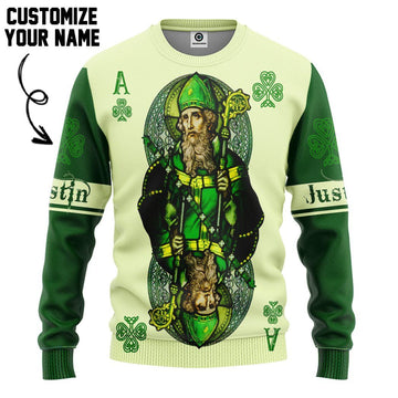 Gearhumans 3D St Patrick Day Joker Custom Name Tshirt Hoodie Apparel