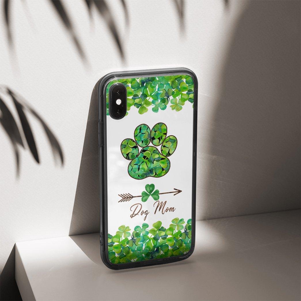 Gearhuman 3D St Patrick Day Shamrock Dog Mom Custom Phonecase GB24028 Glass Phone Case