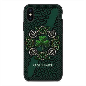 Gearhumans 3D St Patrick Ireland Shamrock Celtic Custom Name Phone Case