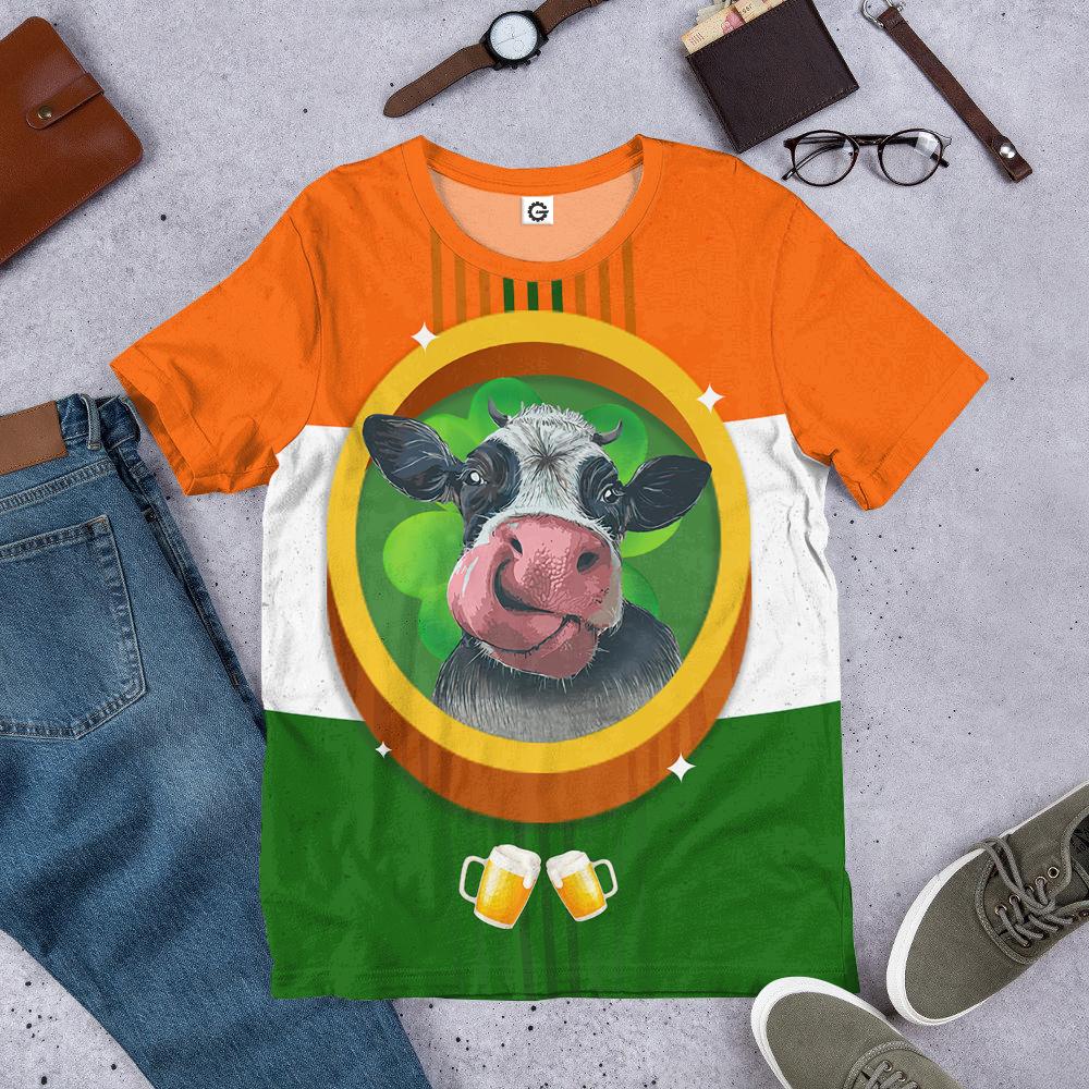 Gearhuman 3D St Patricks Day Cow Tshirt Hoodie Apparel GB26027 3D Apparel