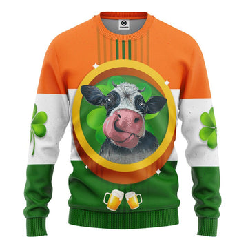 Gearhumans 3D St Patricks Day Cow Tshirt Hoodie Apparel