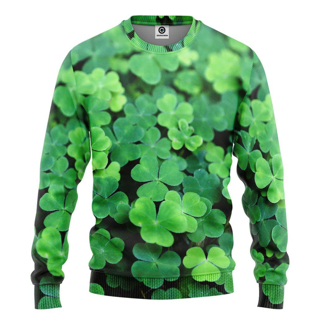 Gearhumans 3D St Patricks Day Shamrock Custom Tshirt Hoodie Apparel