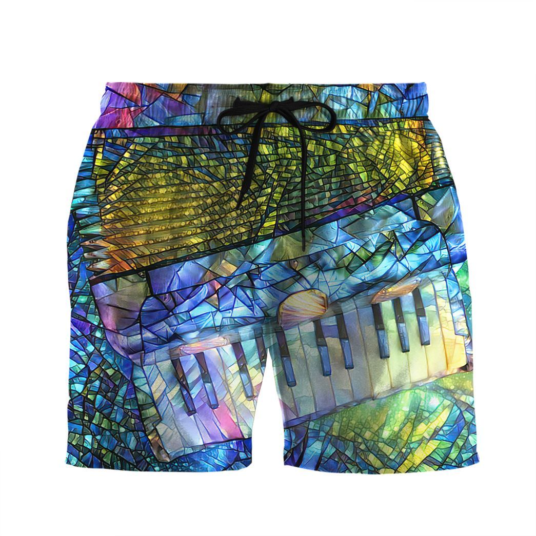 Gearhuman 3D Stained Glass Accordion Shorts ZK2306213 Men Shorts Beach Shorts S 