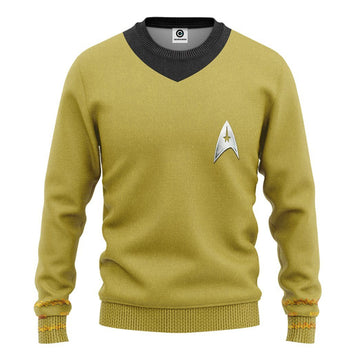 Gearhumans 3D Star Trek The Original Series 1966 1969 Yellow Custom Tshirt Hoodie Apparel